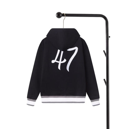 260826 New high-quality embroidered patch hoodie