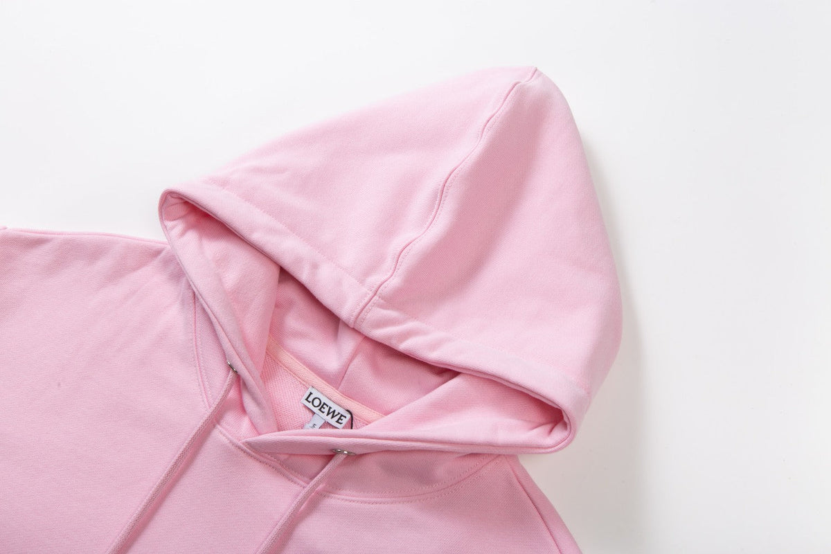 260826 New high-quality flame embroidery logo leather pouch hooded hoodie