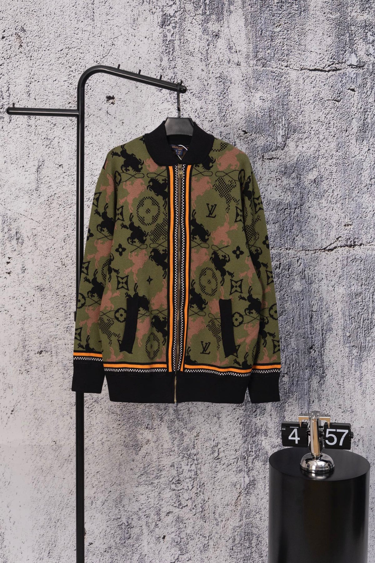 260826 New high-quality jacquard camouflage wool jacket and knitted coat