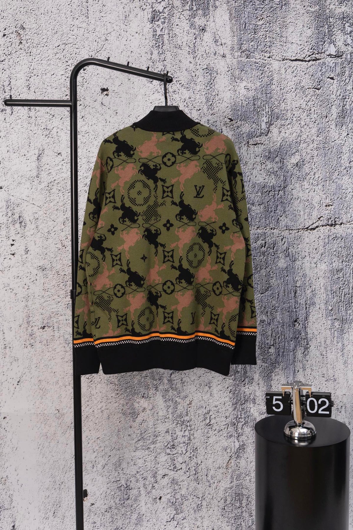 260826 New high-quality jacquard camouflage wool jacket and knitted coat