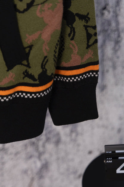 260826 New high-quality jacquard camouflage wool jacket and knitted coat