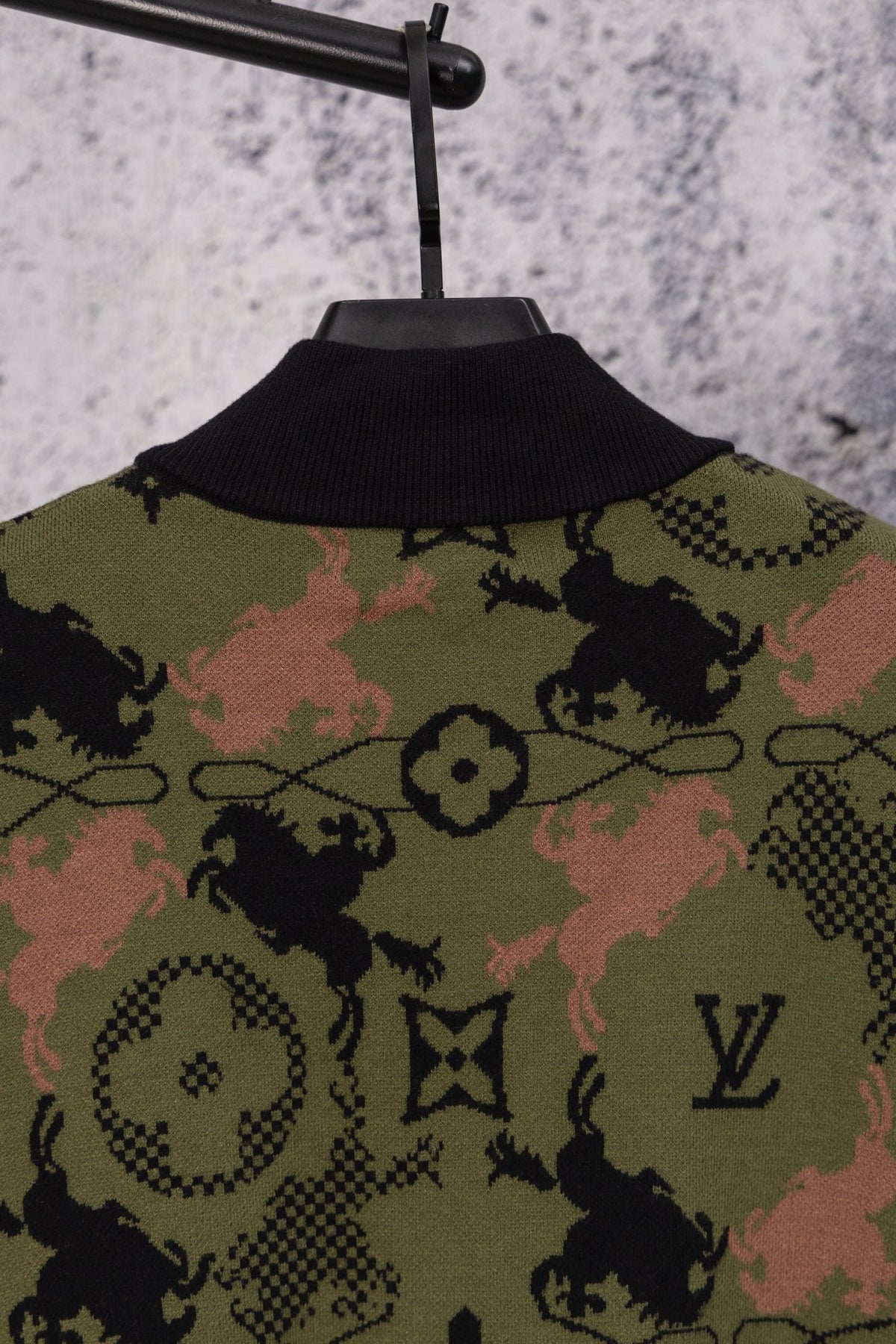 260826 New high-quality jacquard camouflage wool jacket and knitted coat