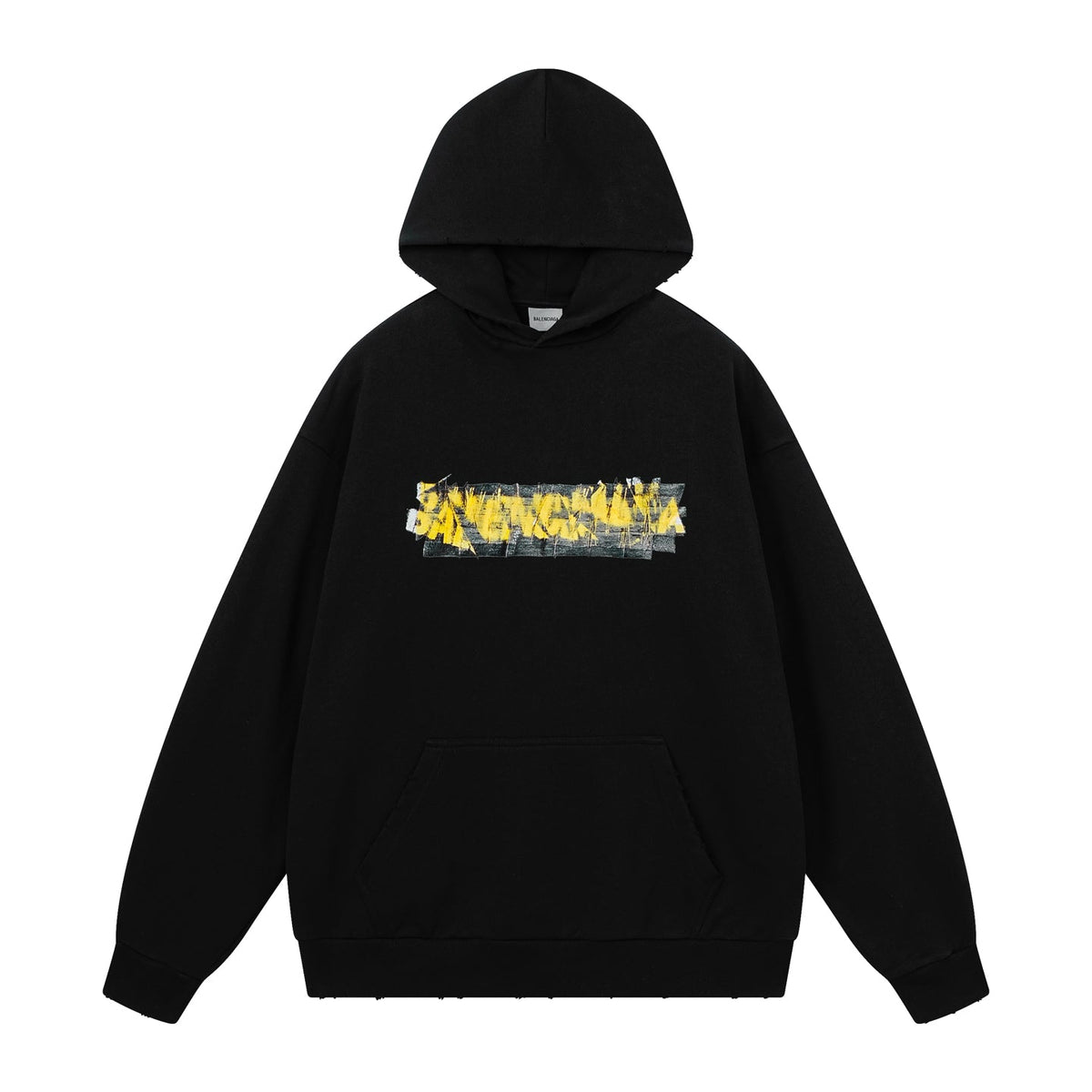 260826 New high-quality disordered letter tape hoodie shirt