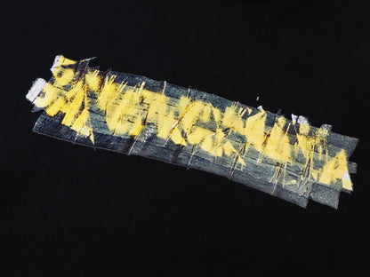 260826 New high-quality disordered letter tape hoodie shirt