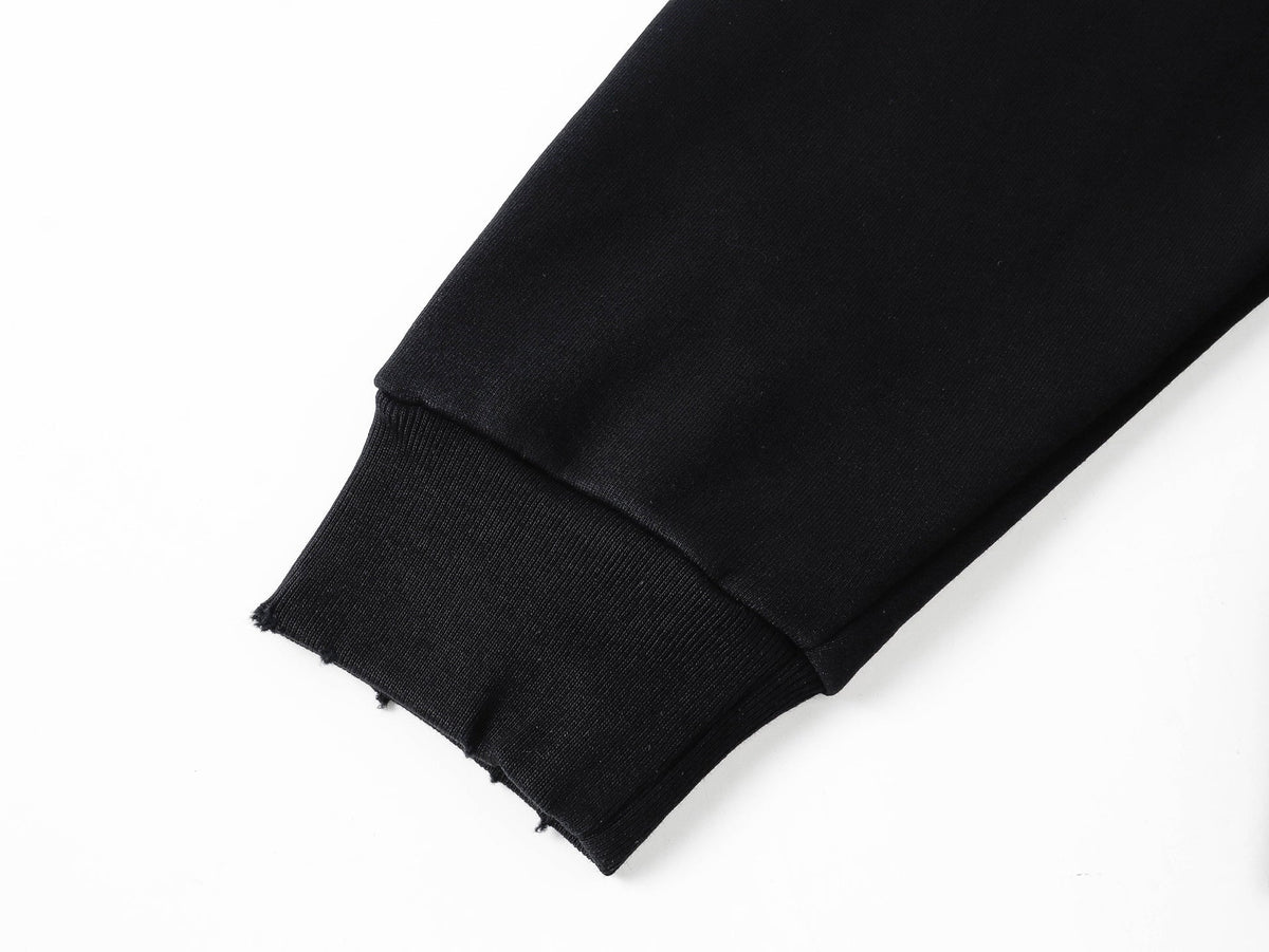 260826 New high-quality disordered letter tape hoodie shirt