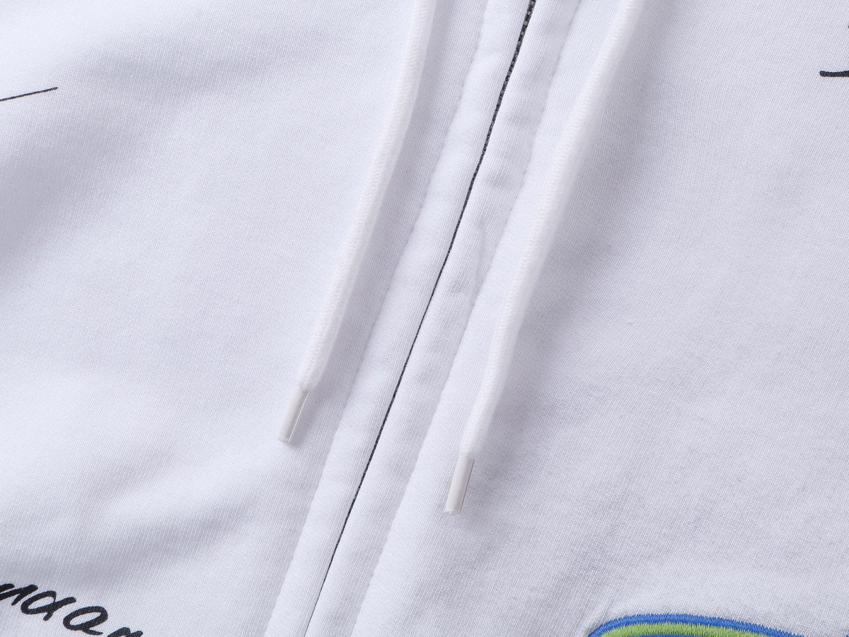 260826 New high-quality heavyweight signature patch zipped hoodie