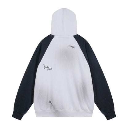 260826 New high-quality heavyweight signature patch zipped hoodie