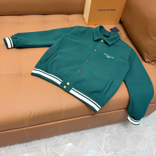 260826 New high-quality color-matched patchwork baseball jacket