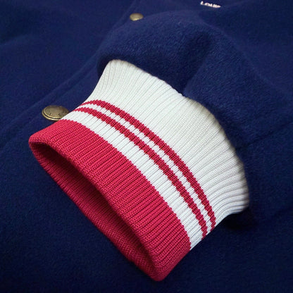 260826 New high-quality color-matched patchwork baseball jacket