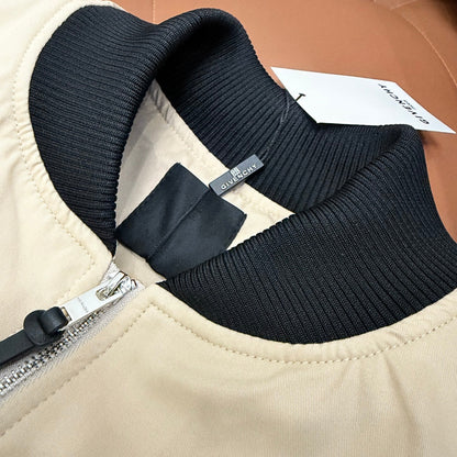 260826 New high-quality color-matched patchwork baseball jacket