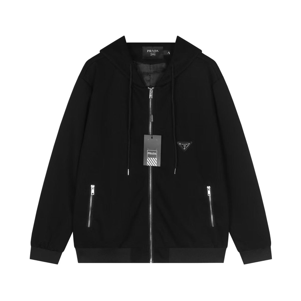 260901 New high-quality letter-shaped oval logo hooded sweatshirt jacket