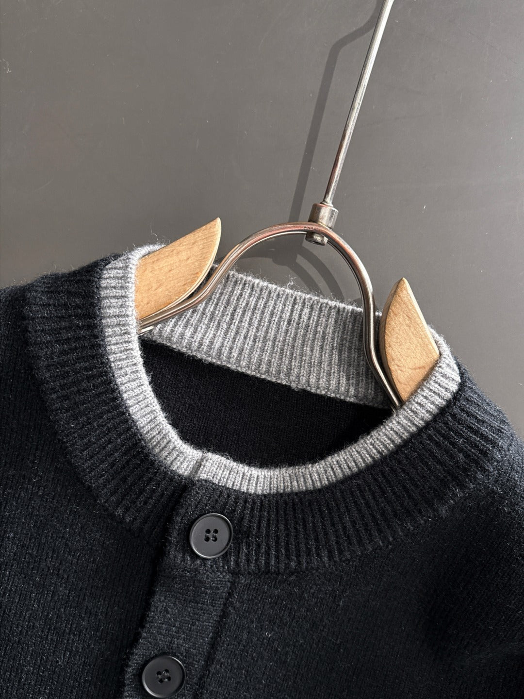260901 New high-quality exclusive wool blend fabric patchwork color-matched sweater