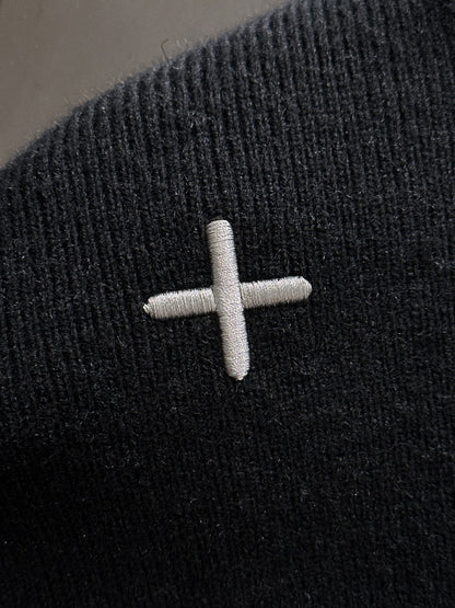 260901 New high-quality exclusive wool blend fabric patchwork color-matched sweater