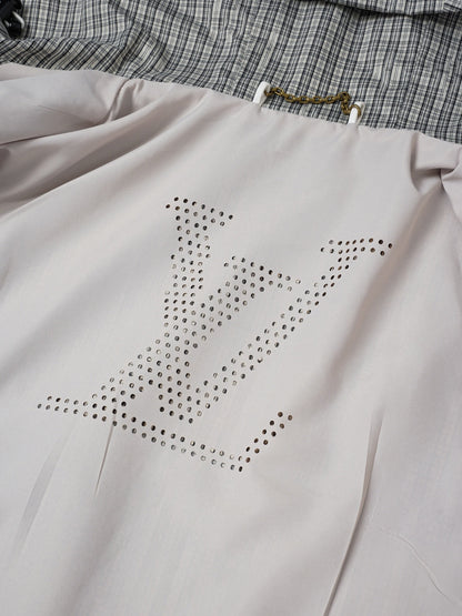 260901 New high-quality checked custom fabric windproof jacket