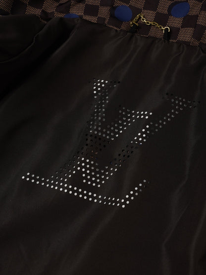 260901 New high-quality checkered polka dot hooded coat