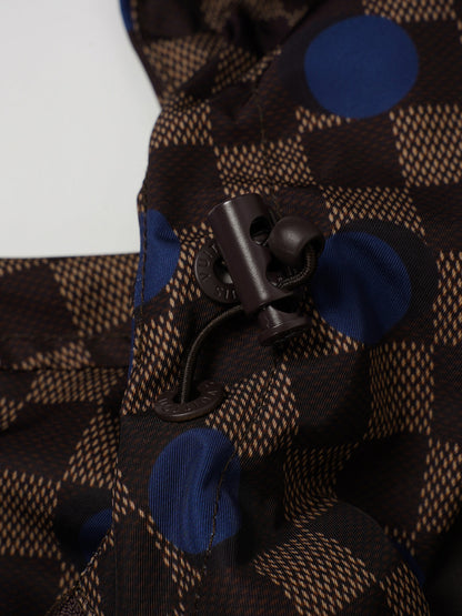 260901 New high-quality checkered polka dot hooded coat