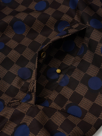 260901 New high-quality checkered polka dot hooded coat