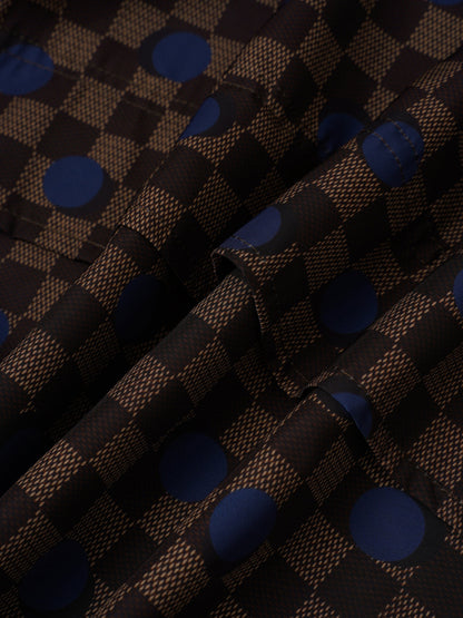 260901 New high-quality checkered polka dot hooded coat