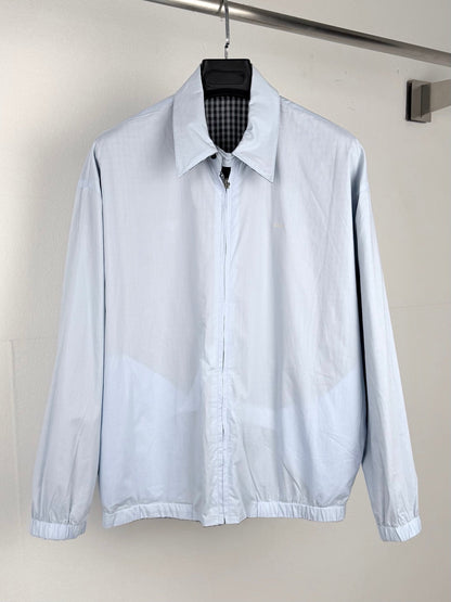 260901 New high-quality double-breasted triangular check-patterned jacket