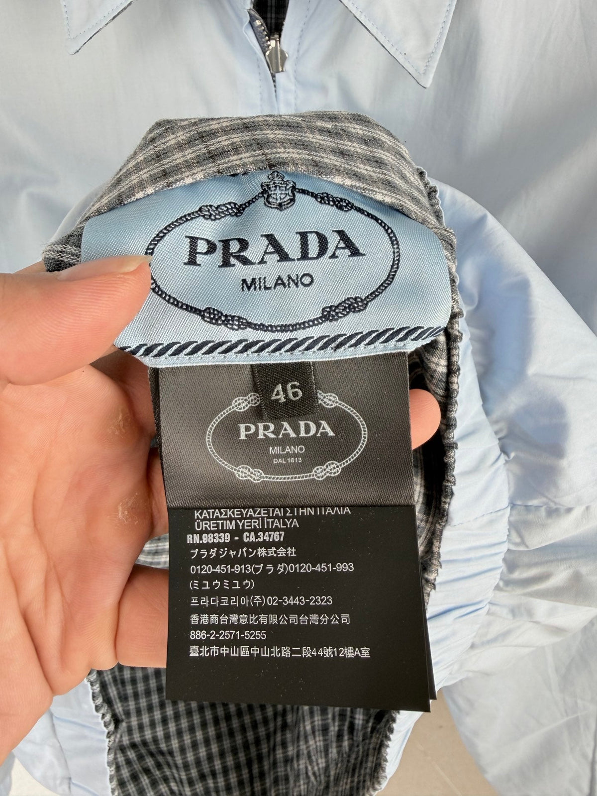 260901 New high-quality double-breasted triangular check-patterned jacket