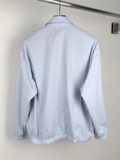 260901 New high-quality double-breasted triangular check-patterned jacket