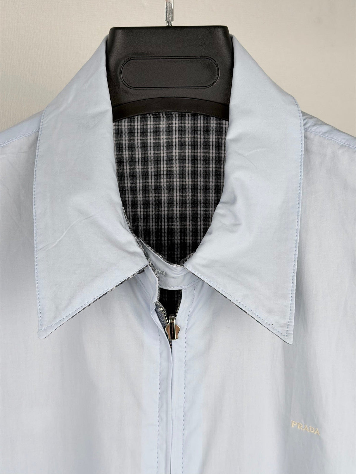 260901 New high-quality double-breasted triangular check-patterned jacket