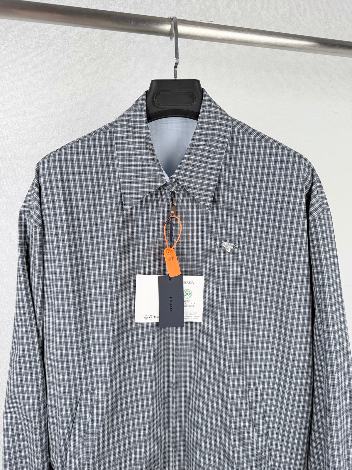 260901 New high-quality double-breasted triangular check-patterned jacket