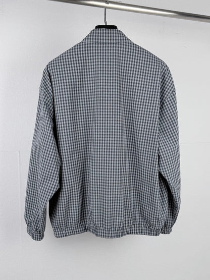 260901 New high-quality double-breasted triangular check-patterned jacket