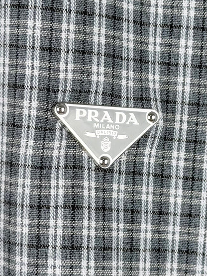 260901 New high-quality double-breasted triangular check-patterned jacket