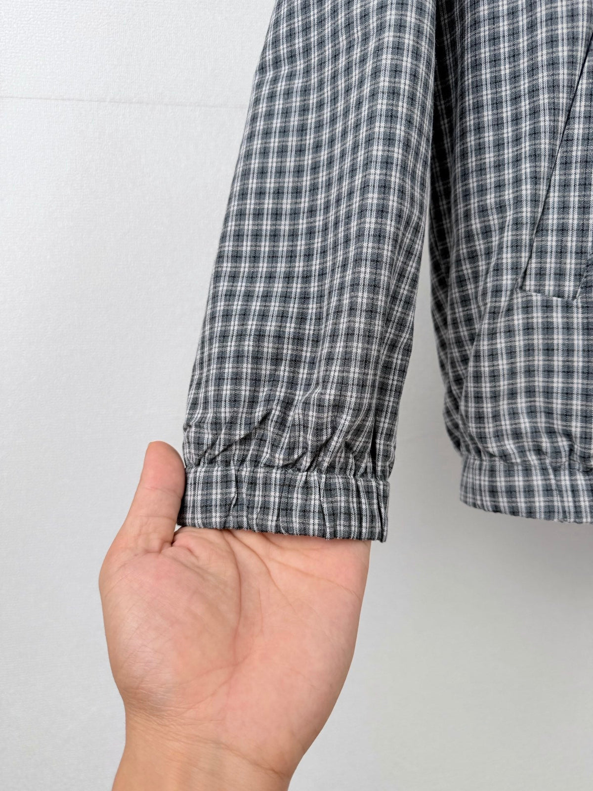 260901 New high-quality double-breasted triangular check-patterned jacket