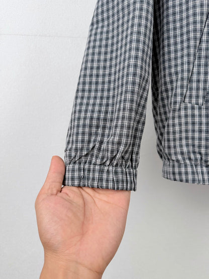 260901 New high-quality double-breasted triangular check-patterned jacket
