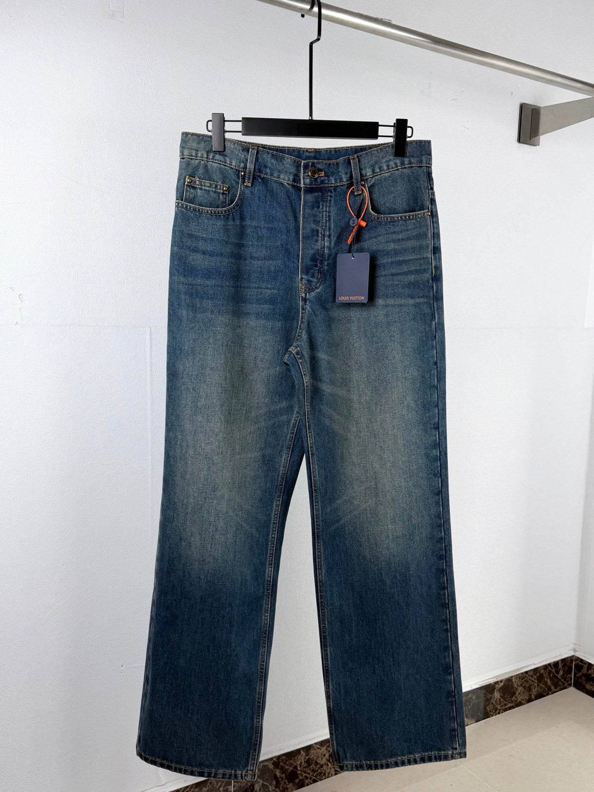 260901 New high-quality, minimalist basic denim pants set