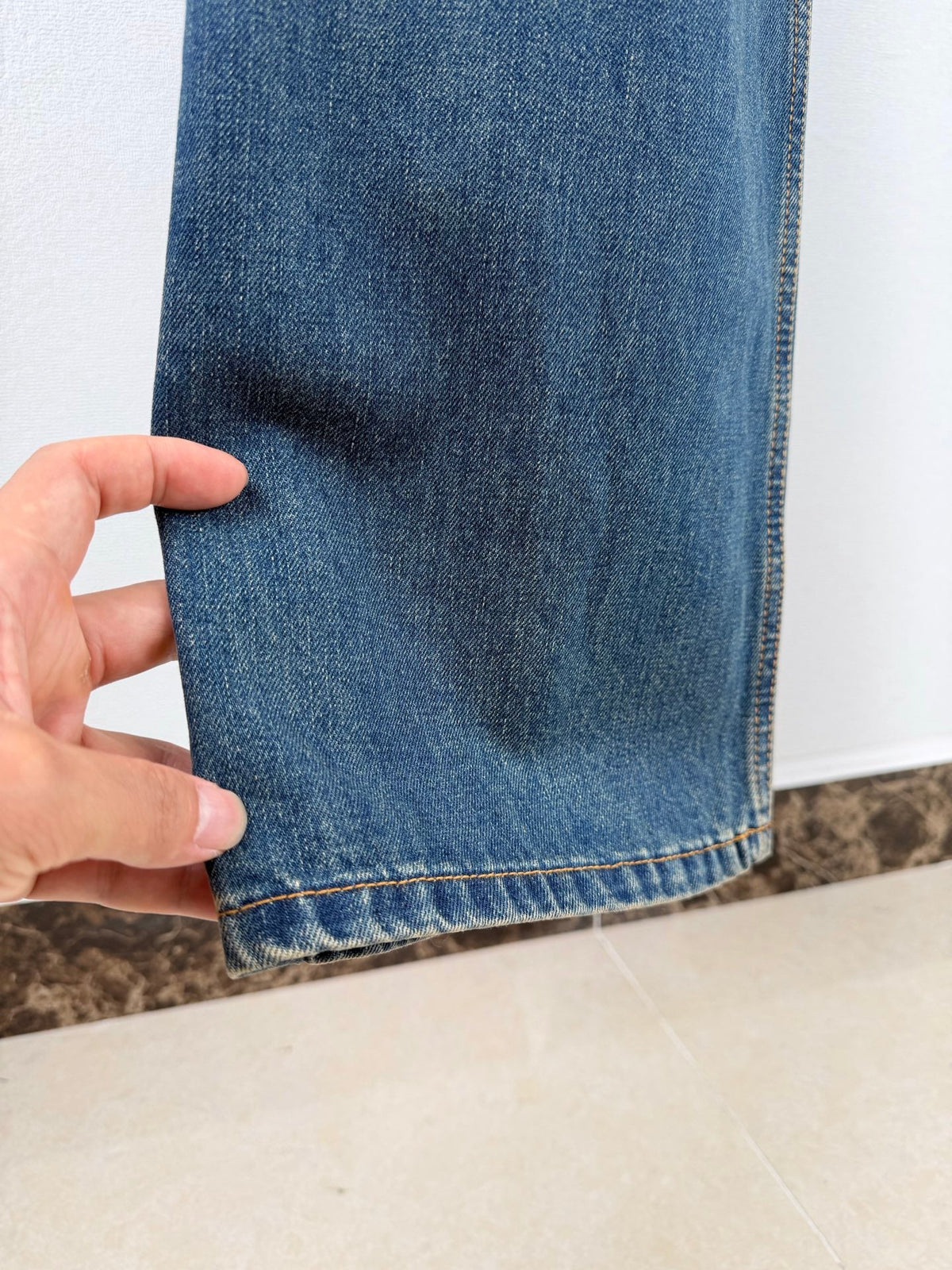 260901 New high-quality, minimalist basic denim pants set