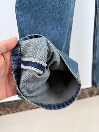 260901 New high-quality, minimalist basic denim pants set