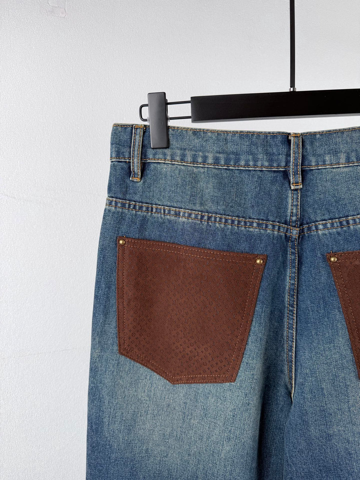 260901 New high-quality, minimalist basic denim pants set