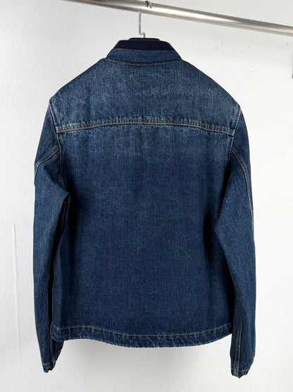 260901 New high-quality, minimalist basic baseball shirt design denim jacket