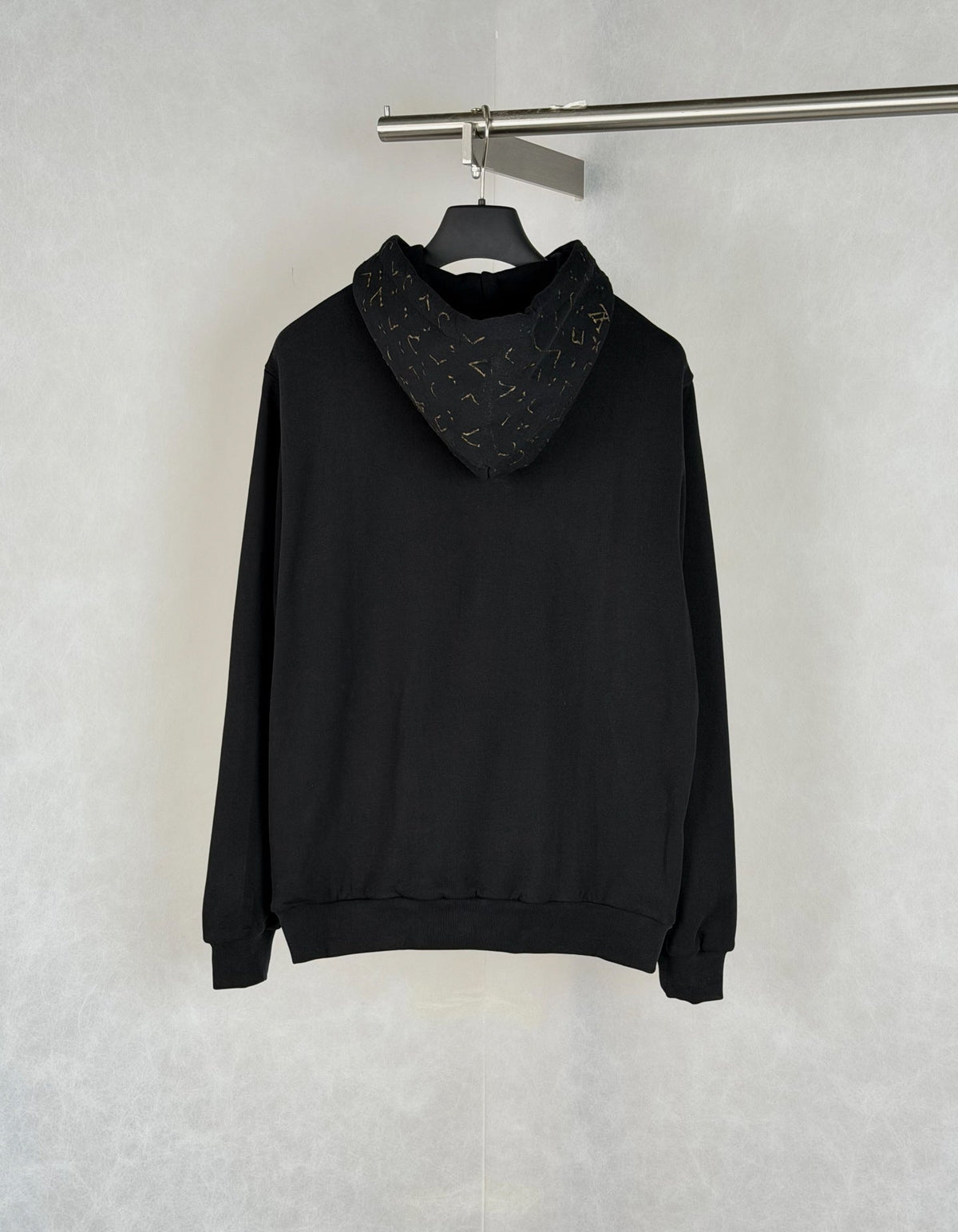 260901 New high-quality old-style embossed and gold-stamped sequined plaid hooded zipper pullover hoodie