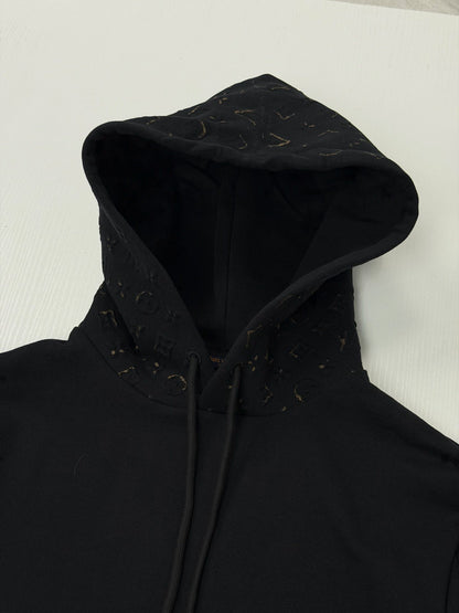 260901 New high-quality old-style embossed and gold-stamped sequined plaid hooded zipper pullover hoodie