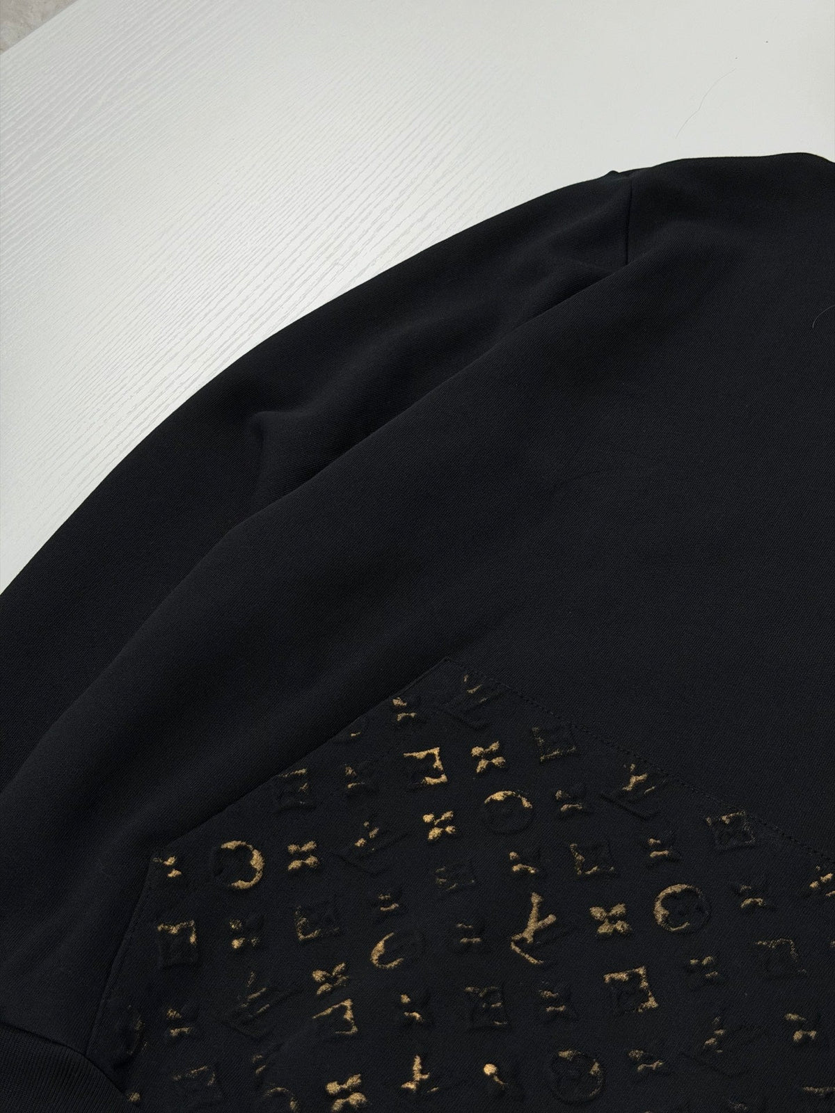 260901 New high-quality old-style embossed and gold-stamped sequined plaid hooded zipper pullover hoodie