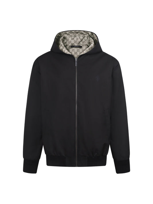 260901 New high-quality double-sided cotton canvas embroidered logo jacket