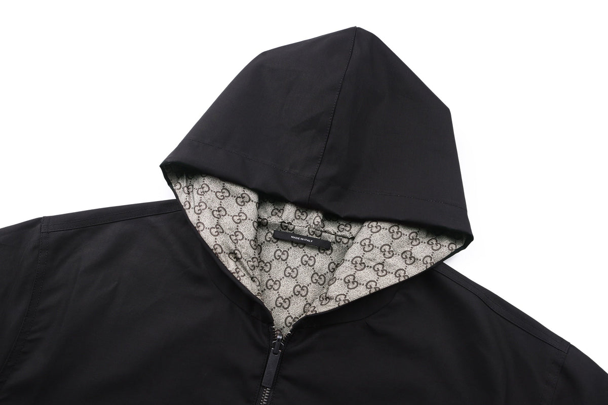 260901 New high-quality double-sided cotton canvas embroidered logo jacket