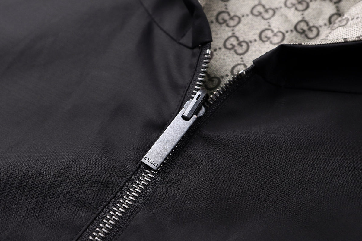 260901 New high-quality double-sided cotton canvas embroidered logo jacket