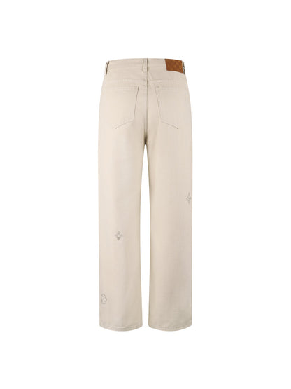 260901 New high-quality embroidered logo signature denim pants