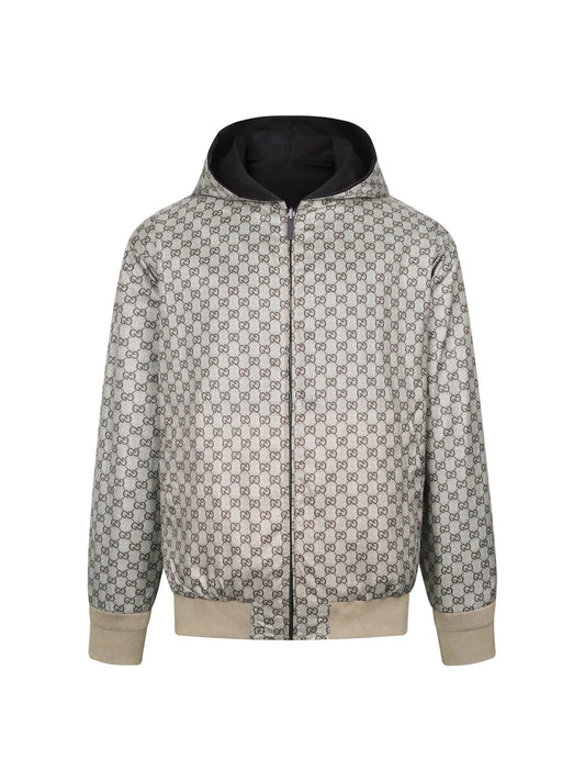 260901 New high-quality double-sided cotton canvas embroidered logo jacket