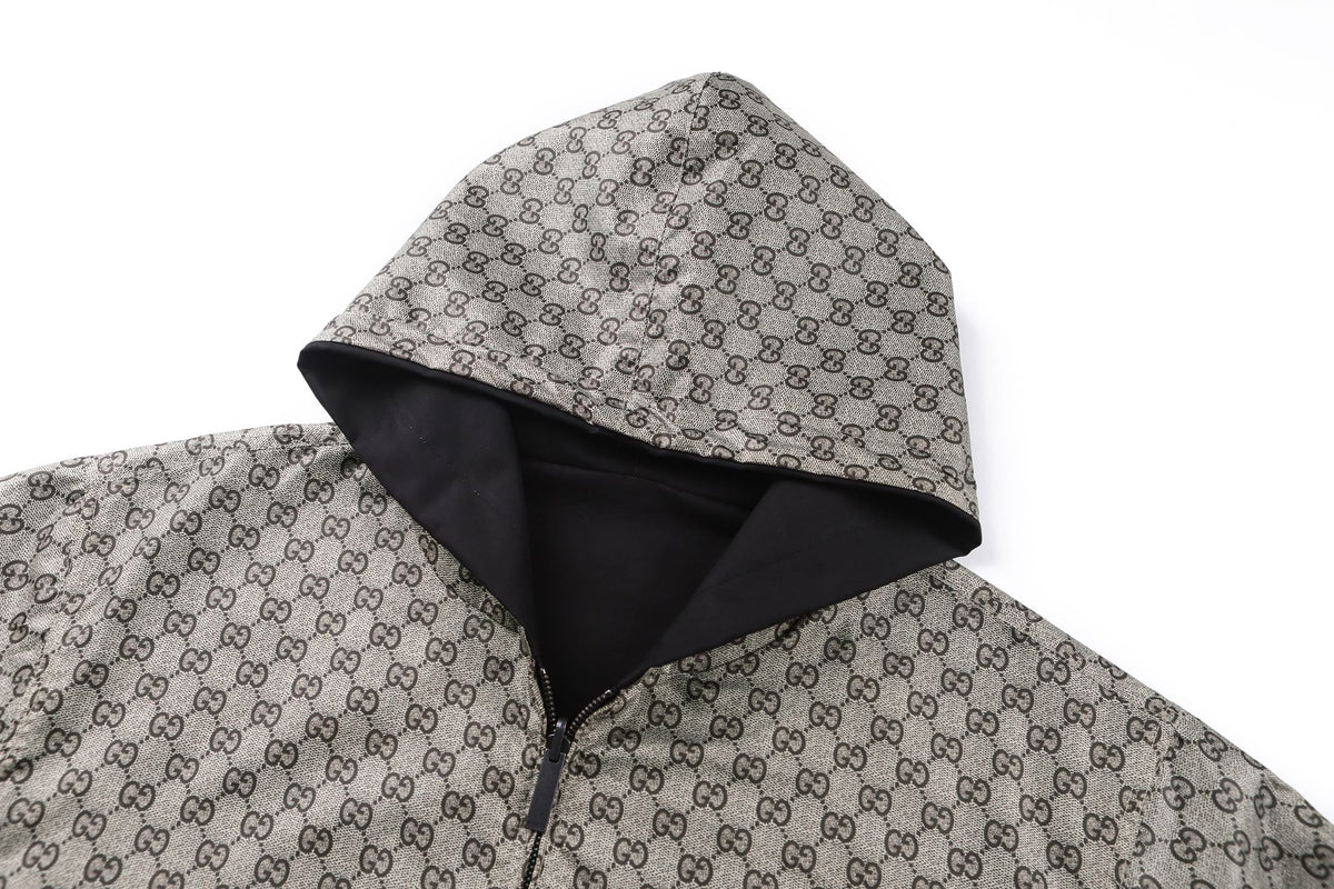 260901 New high-quality double-sided cotton canvas embroidered logo jacket