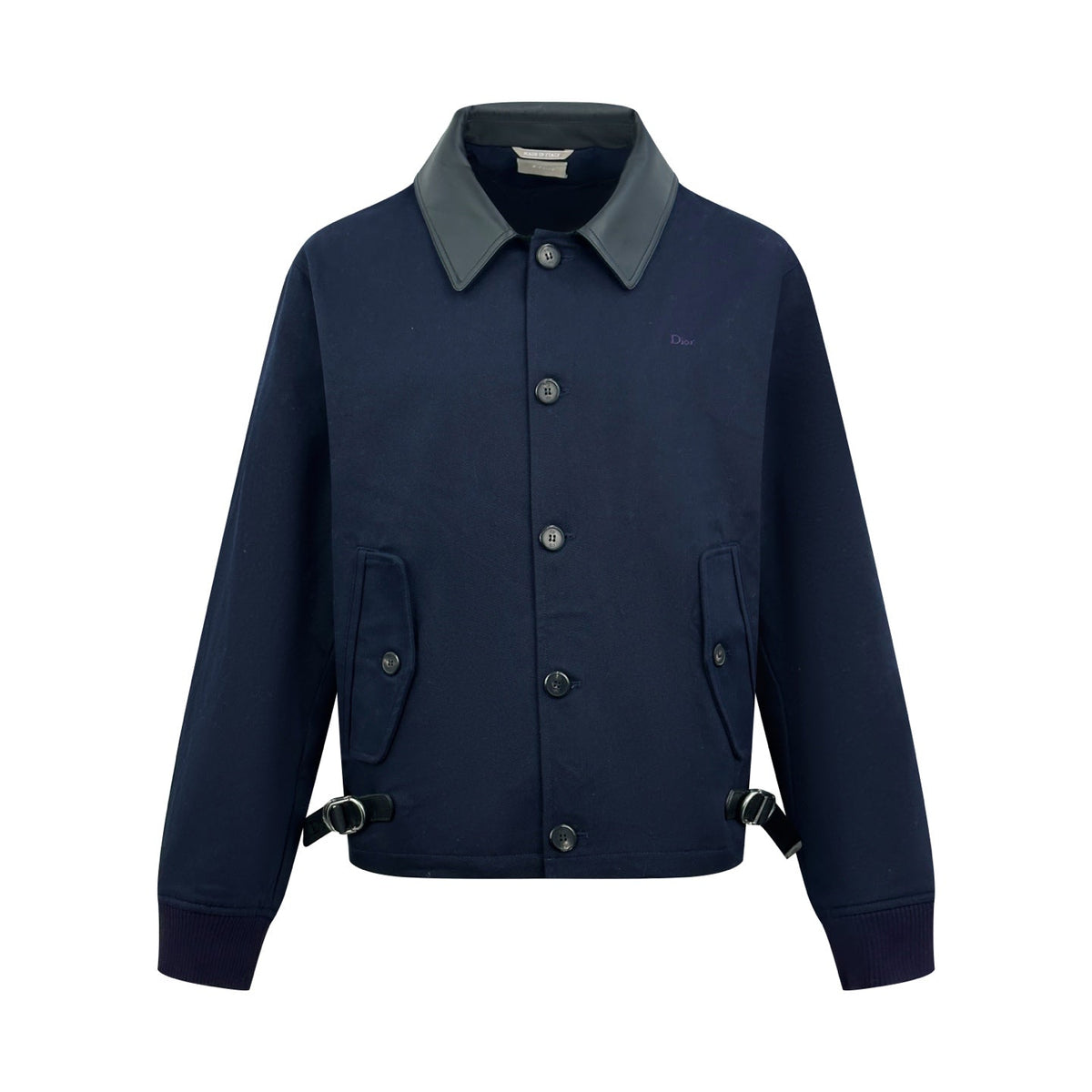 260901 New high-quality embroidered snapback leather jacket