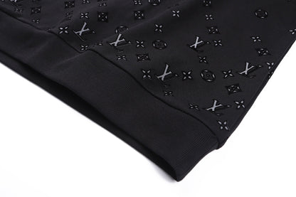 260901 New high-quality plush-printed logo long-sleeved hoodie