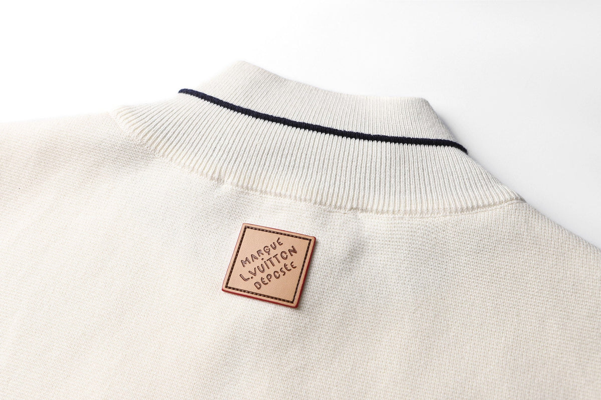 260901 New high-quality embroidered logo blend knit sports shirt