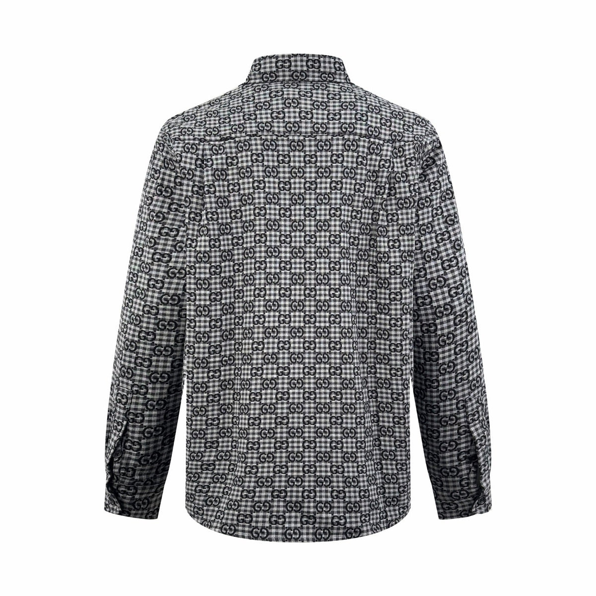 260901 New high-quality custom jacquard fabric printed checkered shirt