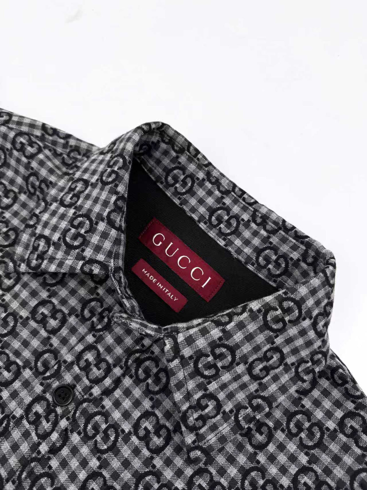 260901 New high-quality custom jacquard fabric printed checkered shirt